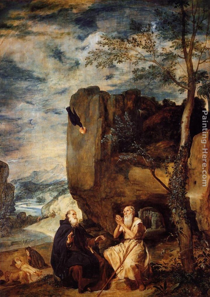 Diego Rodriguez de Silva Velazquez St. Anthony Abbot and St. Paul the Hermit